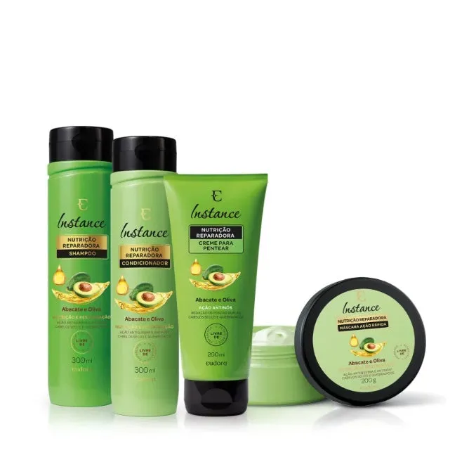 Abacate Oliva Instance Nourished Hair Avocado Olive Kit 4 Itens - Eudora