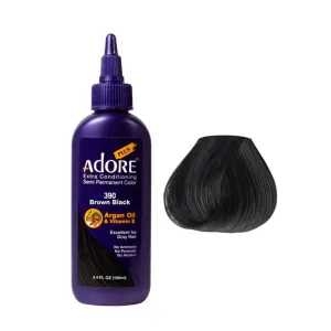 Adore Plus Semi Permanent Hair Color 390 Brown Black 100ml