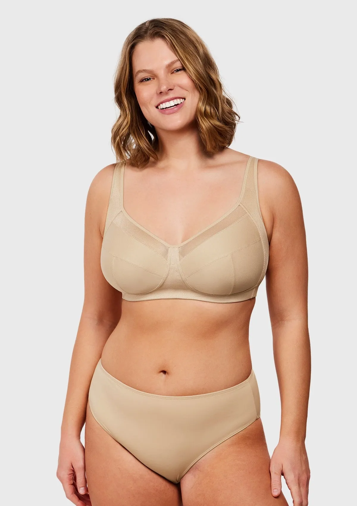 AiryComfort Full Coverage Unlined WireFree Minimizer Bra