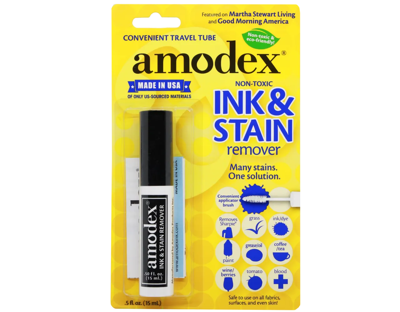 Amodex Ink and Stain Remover - Travel Tube (.5 oz)