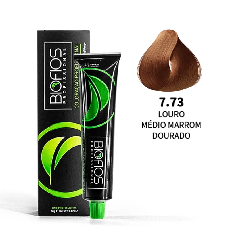 Biofios Profissional 7.73 Middle Blonde Dourado - 60g Permanent Coloring