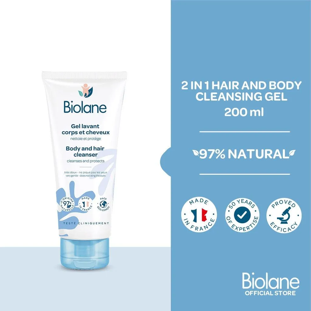 Biolane 2 in 1 Body and Hair Cleanser (Gel Lavant) 200ml