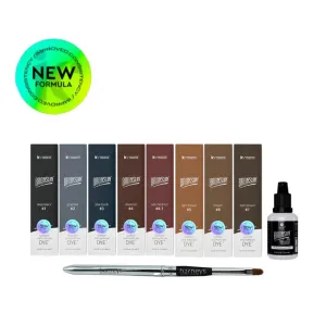 Bronsun NEW FORMULA Hybrid Brow & Lash Dye Professional Kit -  8 Colours   Developer