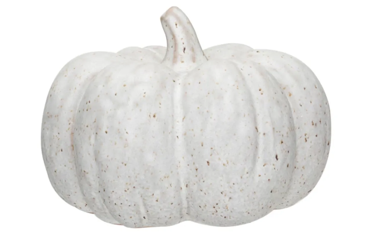 Cream Stoneware Pumpkin