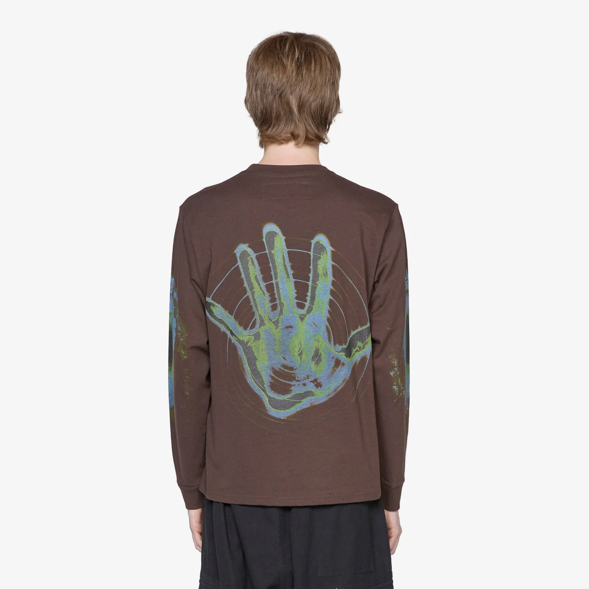 Gentle Longsleeve T-Shirt Chocolate Hand