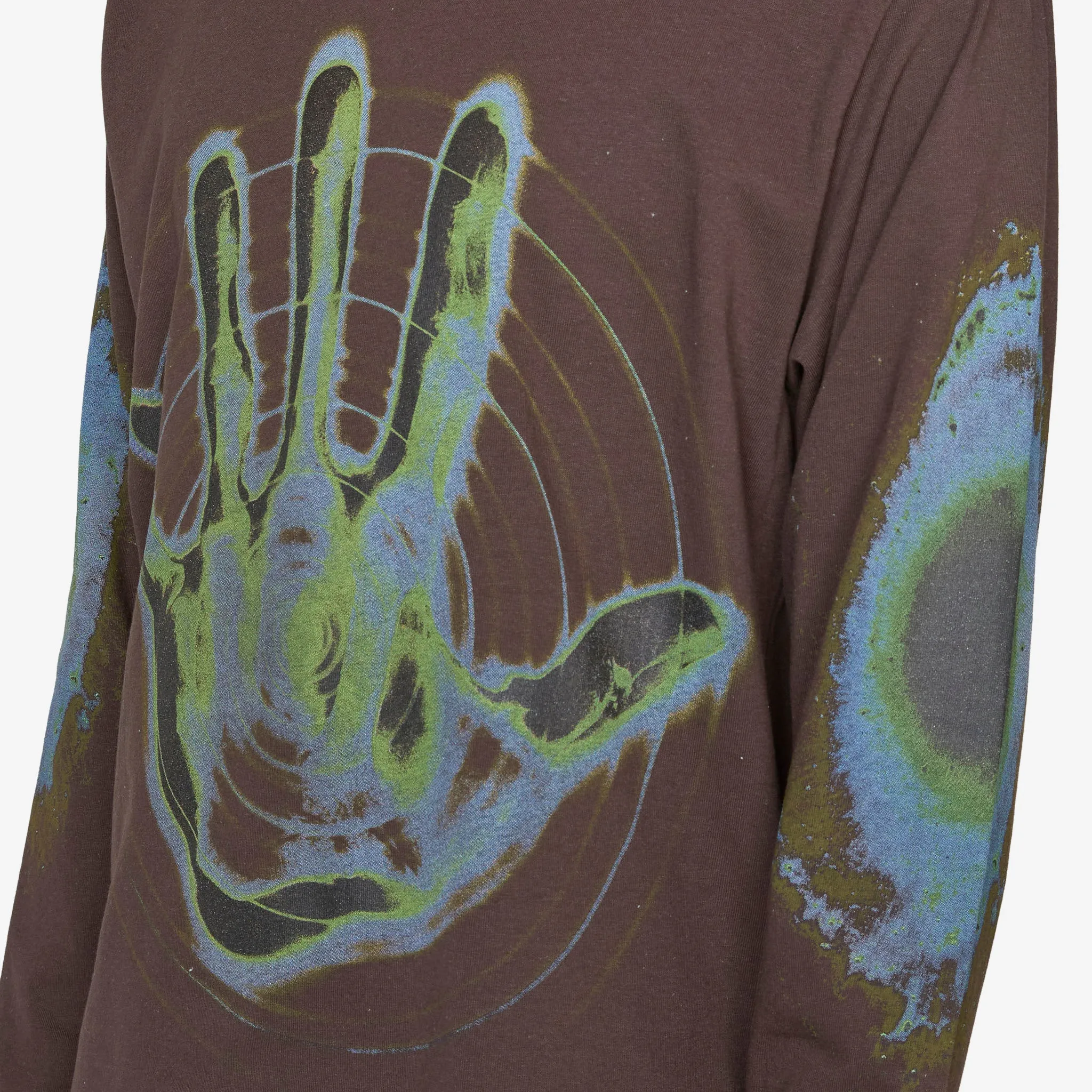 Gentle Longsleeve T-Shirt Chocolate Hand