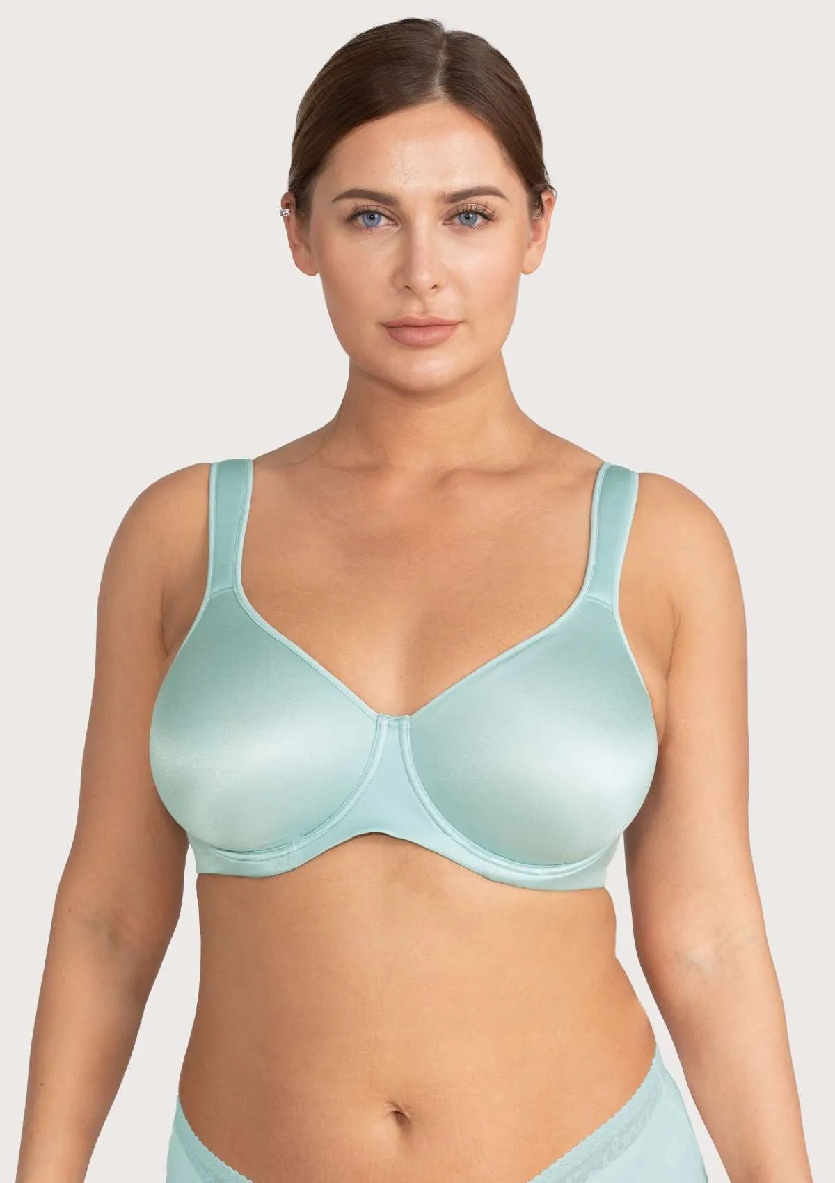 HSIA Blue Unlined Full Coverage Minimizer Bra