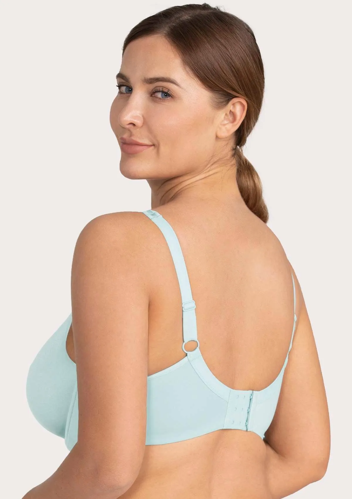 HSIA Blue Unlined Full Coverage Minimizer Bra