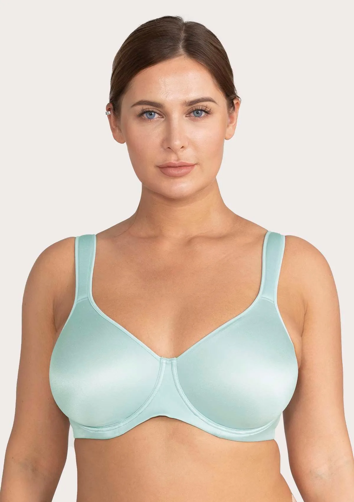 HSIA Blue Unlined Full Coverage Minimizer Bra