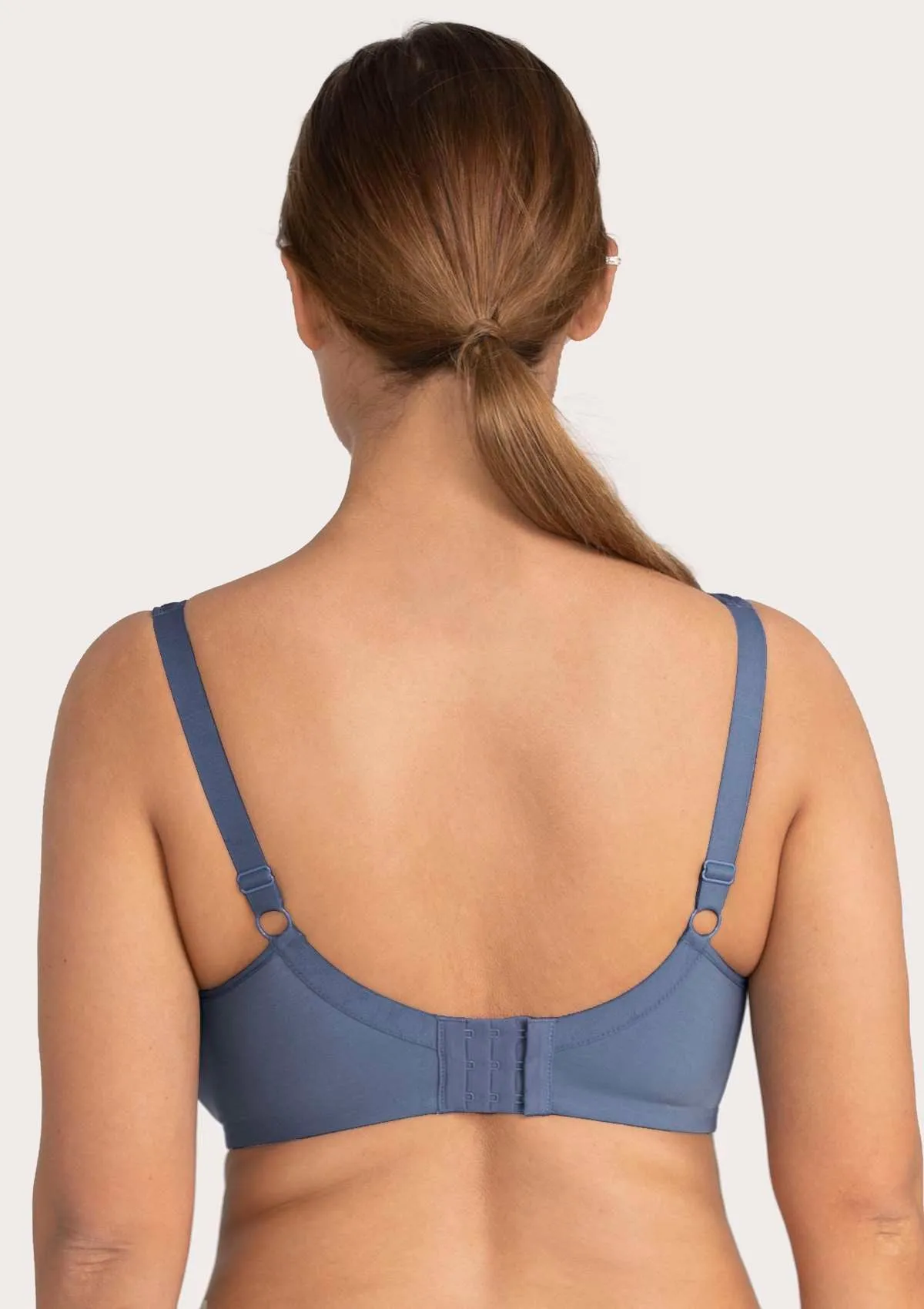 HSIA Blue Unlined Full Coverage Minimizer Bra