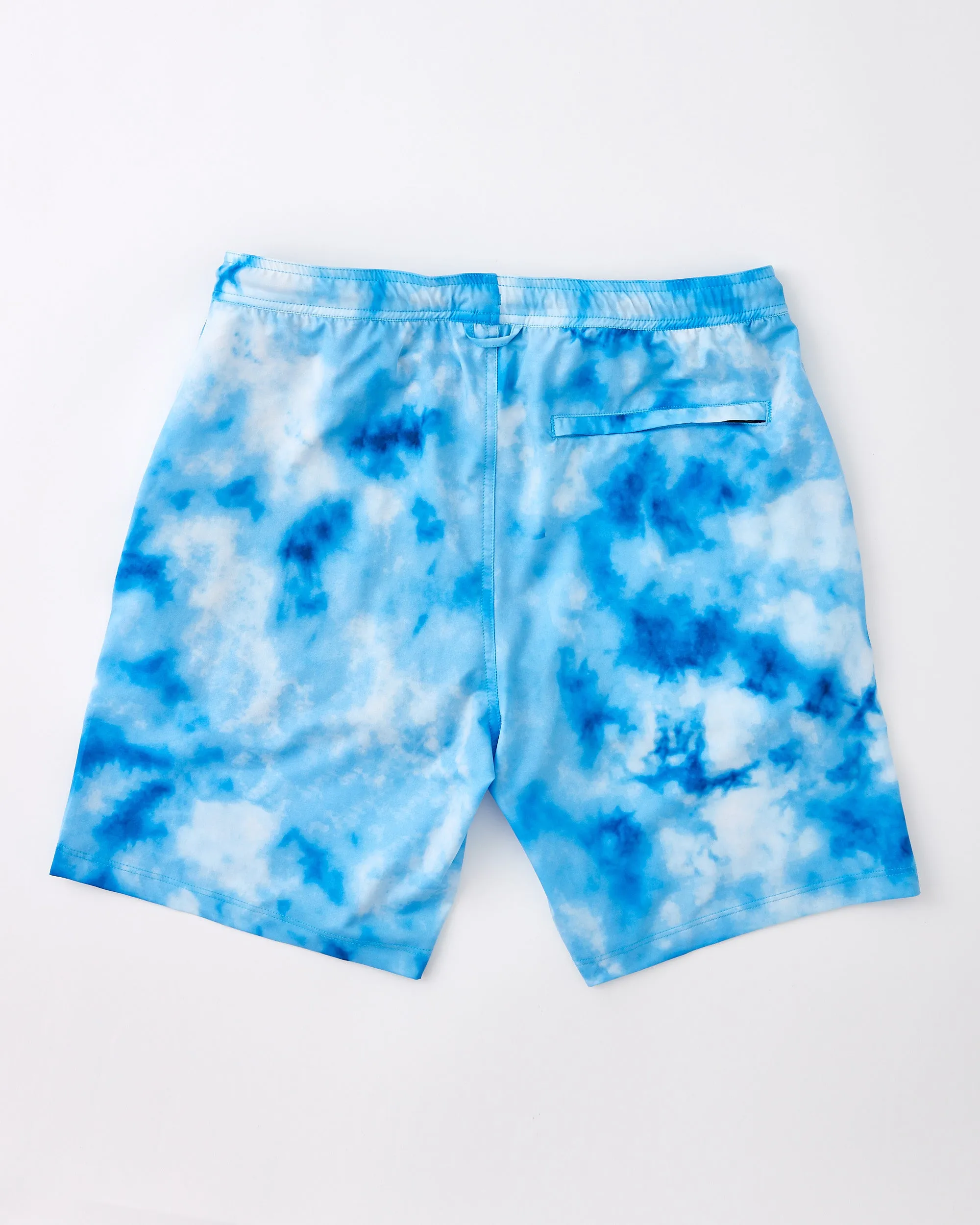 Men's Black Dog Tie Dye Swim Trunk