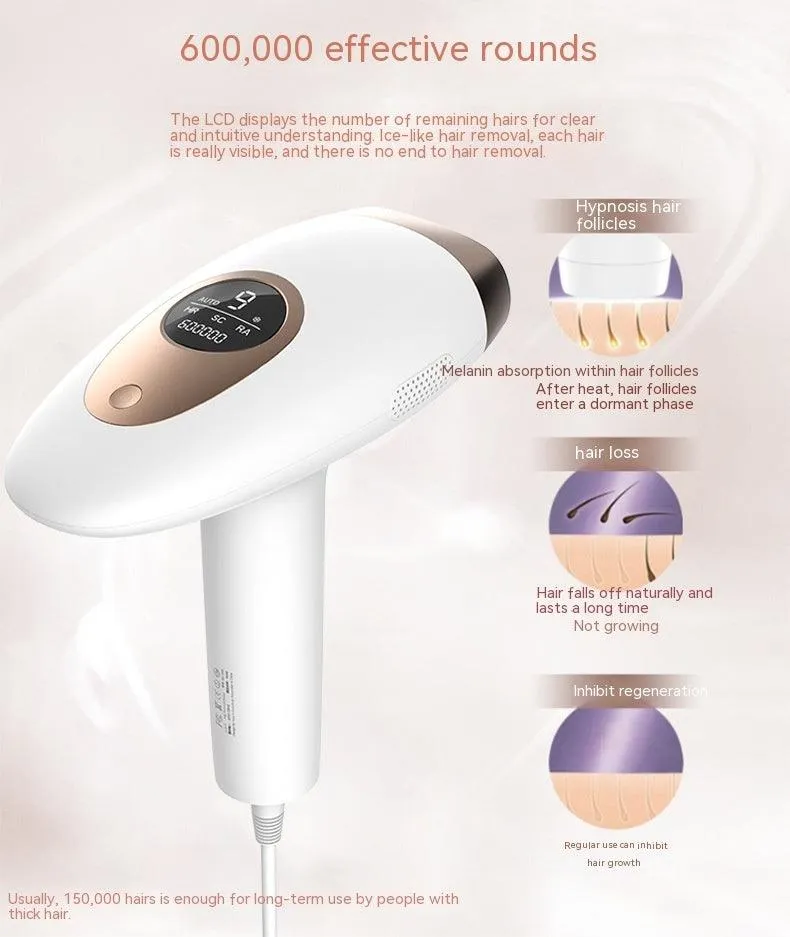 Photon Laser Hair Removal Device for Home Use - Painless Unisex Solution for Arm and Underarm Hair Removal