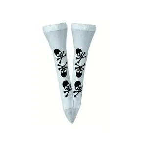 Skull and Crossbones 1.5 Hard Wood Jolly Rogers Golf Tees