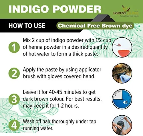 The Forest Herbs Natural Care From Nature Indigo Powder, 200g (Pack of 1) Organic for Black Hair Colour