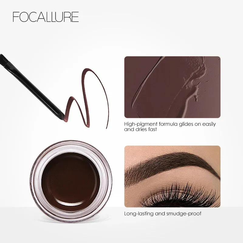 Wholesale FOCALLURE Eyebrow Cream Gel Enhancers Long-lasting Waterproof EyeBrows Pomade Gel With Brushes For Women Makeup